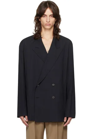 DRIES VAN NOTEN Black Cotton Poplin Blazer
