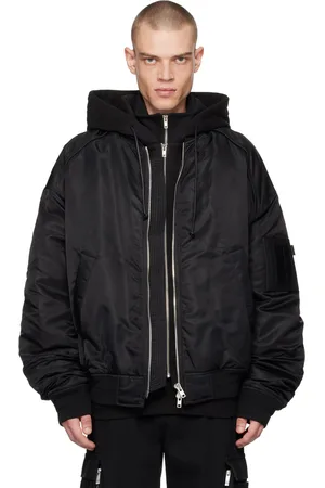 JUUN.J Black Layered Bomber Jacket