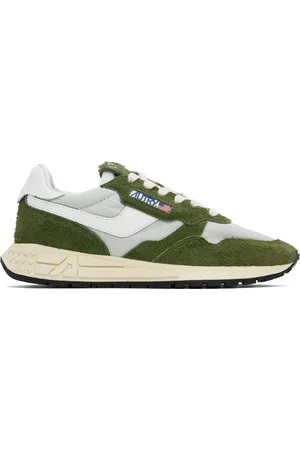 Autry Green & White Reelwind Low Sneakers