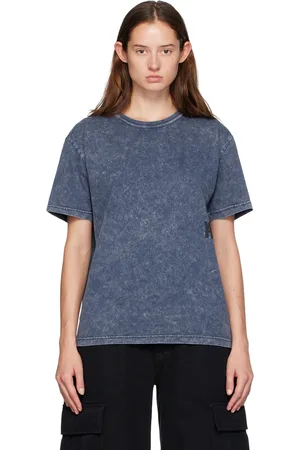 Alexander Wang Navy Puff Logo T-shirt