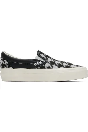 Vans Off-White & Black Premium Slip-On 98 Sneakers