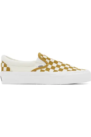 Vans Off-White & Yellow Slip-On Reissue 98 LX Sneakers