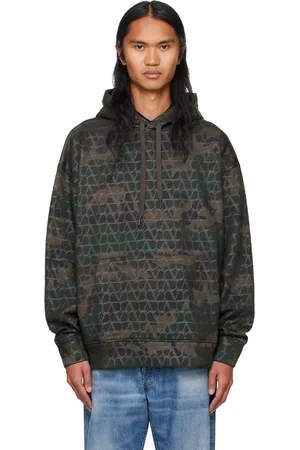 VALENTINO Khaki Camouflage Hoodie