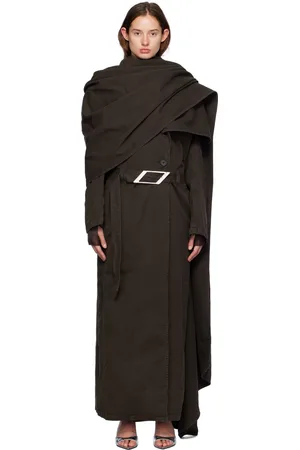 The Attico SSENSE Exclusive Brown Long Trench Coat