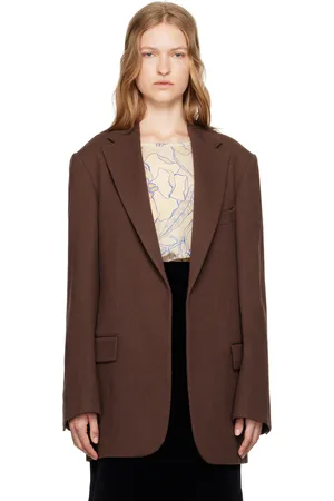 DRIES VAN NOTEN Brown Wool Blazer