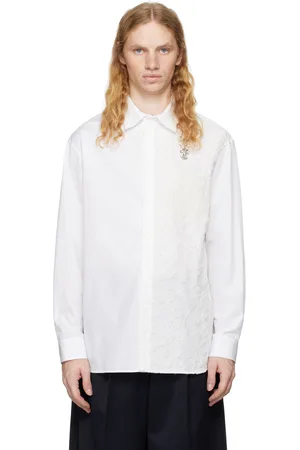 Simone Rocha White Lace Paneled Easy Shirt