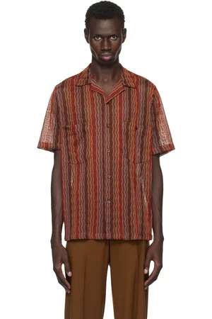 CMMN SWDN Orange & Purple Dexter Lace Shirt
