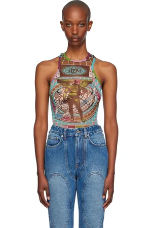 Jean Paul Gaultier Multicolor Printed Bodysuit
