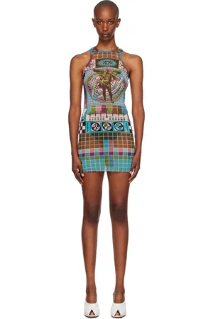 Jean Paul Gaultier Multicolor Printed Minidress