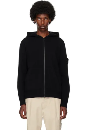 Stone Island Black Hooded Sweater