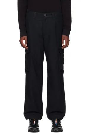Stone Island Black Logo Patch Cargo Pants