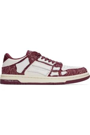 AMIRI White & Bandana Denim Skel Top Low Sneakers