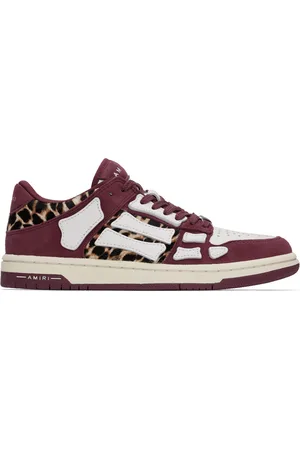 AMIRI & Beige Leopard Skel-Top Low Sneakers