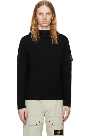 Stone Island Black Logo Patch Hoodie