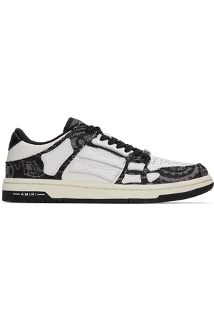 AMIRI White & Bandana Denim Skel Top Low Sneakers