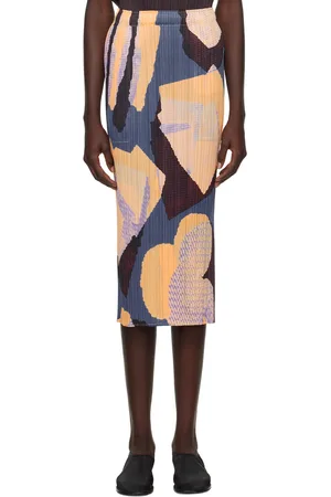 PLEATS PLEASE ISSEY MIYAKE Multicolor Meteorite Midi Skirt