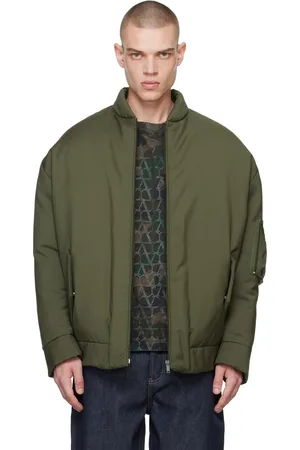 VALENTINO Khaki Oversized Down Bomber Jacket