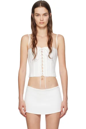 DANIELLE GUIZIO Cotton Scallop Corset