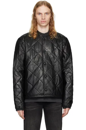 KSUBI Eclipse Quilted Leather Bomber Jacket