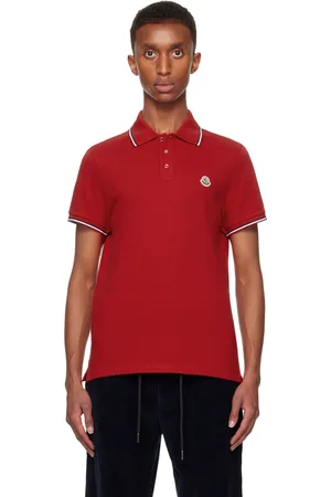 Moncler Red Logo Patch Polo