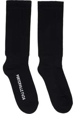Rick Owens Black Porterville Mid Calf Socks