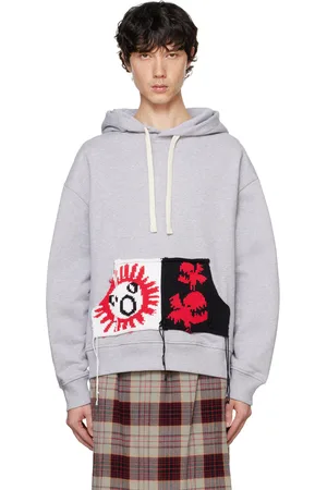 Charles Jeffrey Loverboy Gray Patch Rabbit Ears Hoodie