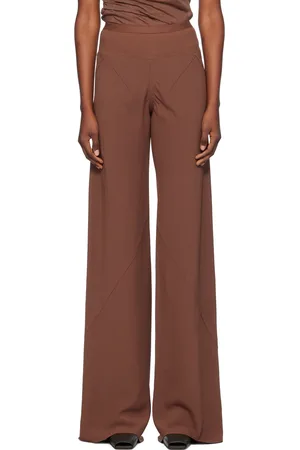Rick Owens Brown Porterville Cady Bias Lounge Pants