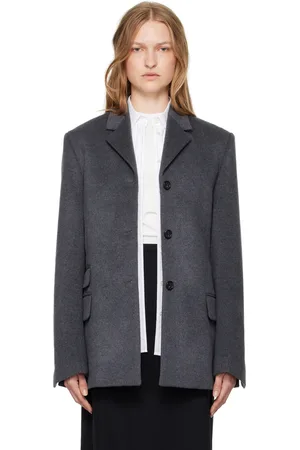 Totême Gray Straight Blazer