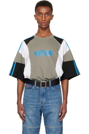 MARTINE ROSE Gray Oversized Paneled T-shirt