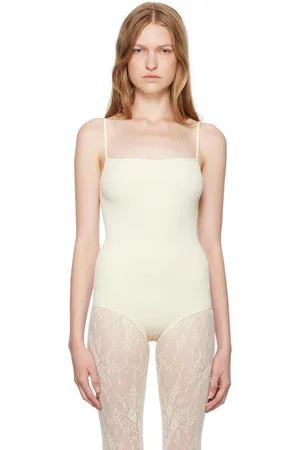 Swedish Stockings Beige Barbro Rib Bodysuit