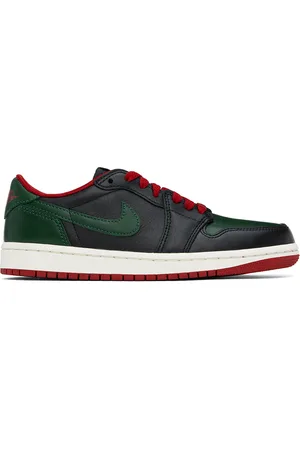Nike Black & Green Air Jordan 1 Retro Low OG Sneakers