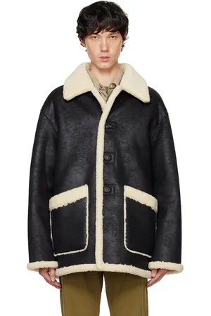 DUNST & Beige Reversible Faux-Shearling Jacket