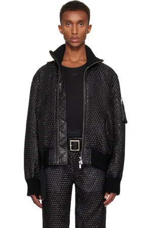 Helmut Lang Black Seatbelt Down Bomber Jacket