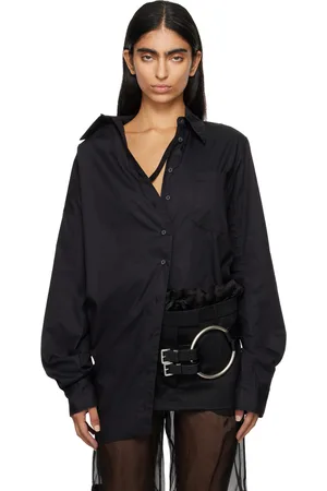 ANN DEMEULEMEESTER Black Daria Drop Shoulder Shirt
