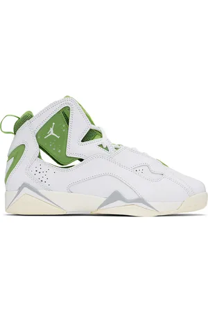 Nike Big Kids White & Green True Flight Sneakers