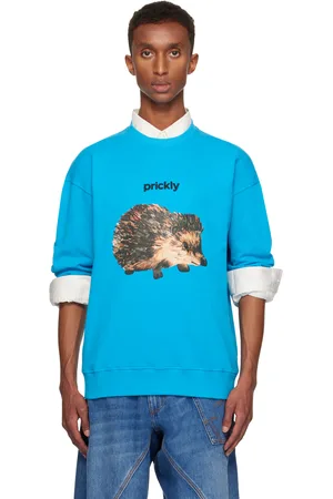 J.W.Anderson Blue Hedgehog Print Crewneck Sweatshirt