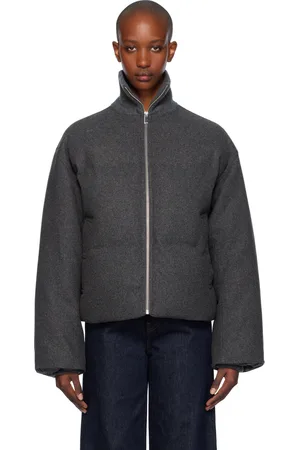 Totême Gray Flannel Puffer Down Jacket
