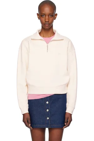 Maison Kitsuné Off-White Baby Fox Patch Half-Zip Sweatshirt