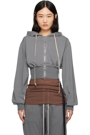 Rick Owens Gray Porterville Tatlin Zipped Hoodie