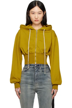 Rick Owens Yellow Porterville Tatlin Zipped Hoodie