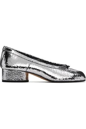 Maison Margiela Silver Tabi Broken Mirror Heels
