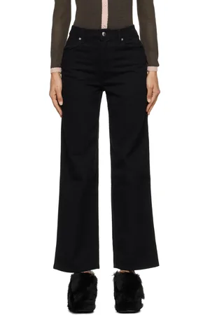 ECKHAUS LATTA Black Wide Leg Jeans