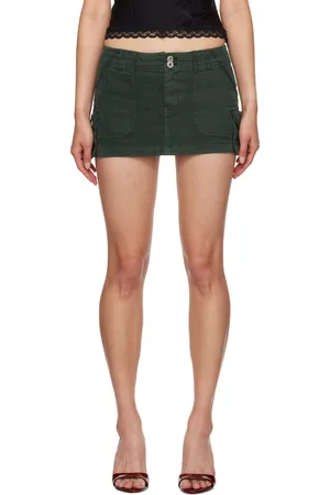 DANIELLE GUIZIO SSENSE Exclusive Green Anais Cargo Miniskirt