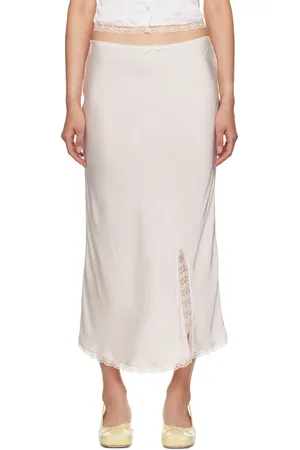 DANIELLE GUIZIO Pink Kahli Midi Skirt