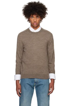 Maison Margiela Brown Elbow Patch Sweater