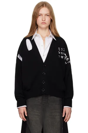Maison Margiela Black Cut Outs Cardigan