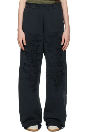 Maison Margiela Black Unbrushed Sweat Lounge Pants