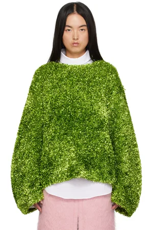 DRIES VAN NOTEN Green Tinsel Sweater