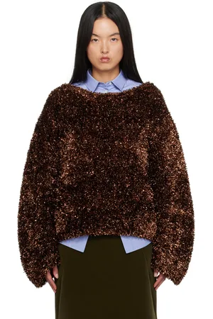 DRIES VAN NOTEN Brown Tinsel Sweater
