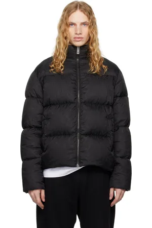 VERSACE Black Barocco Light Puffer Down Jacket